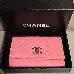 Chanel Light Pink leather key holder
